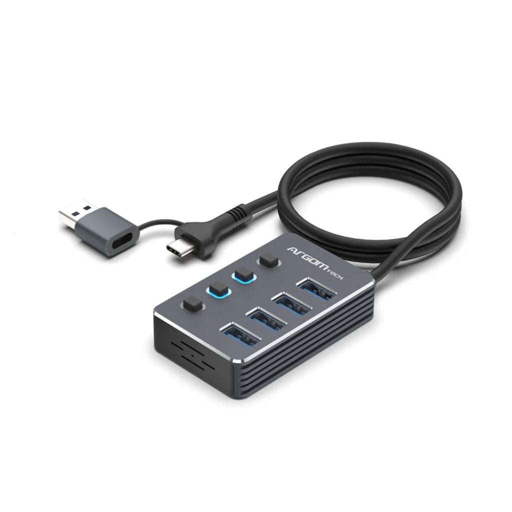 Argom Hub USB A+C a 4 Puertos USB