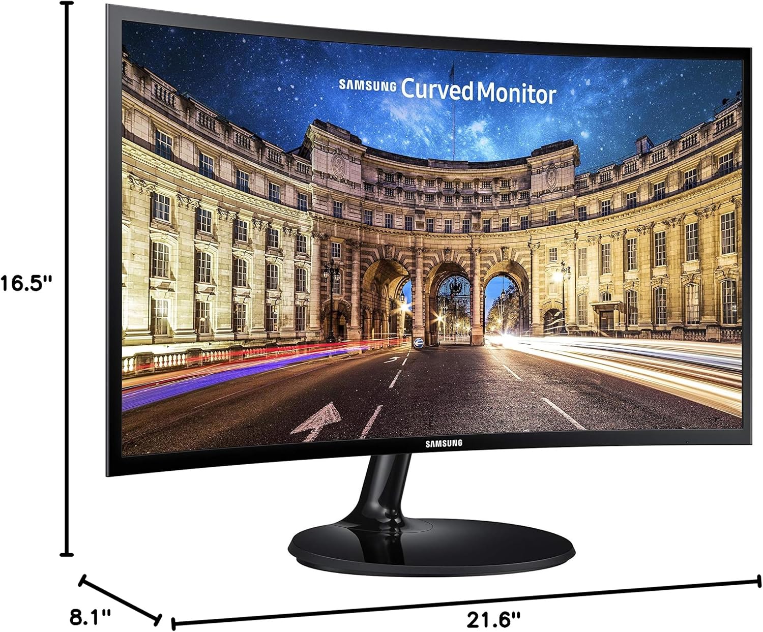 Samsung Monitor LED Curvo 24", LC24F390FHNXZA