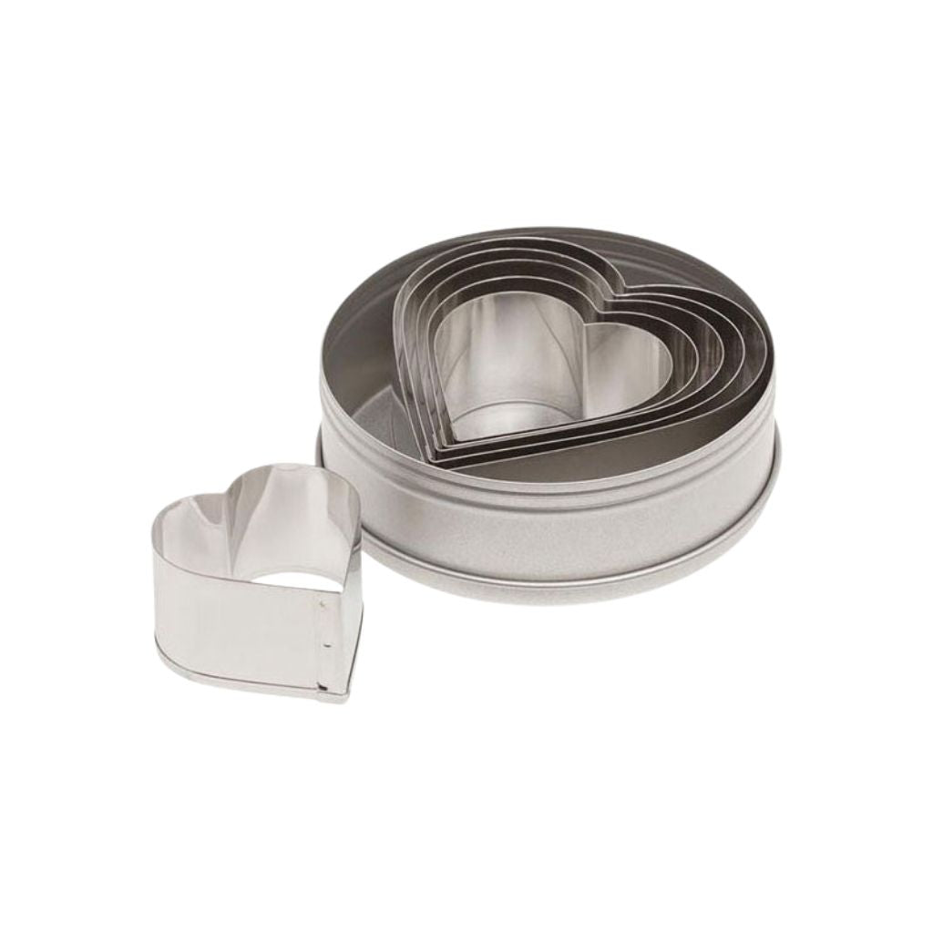 Ateco Set de Cortadores de Corazón Lisos