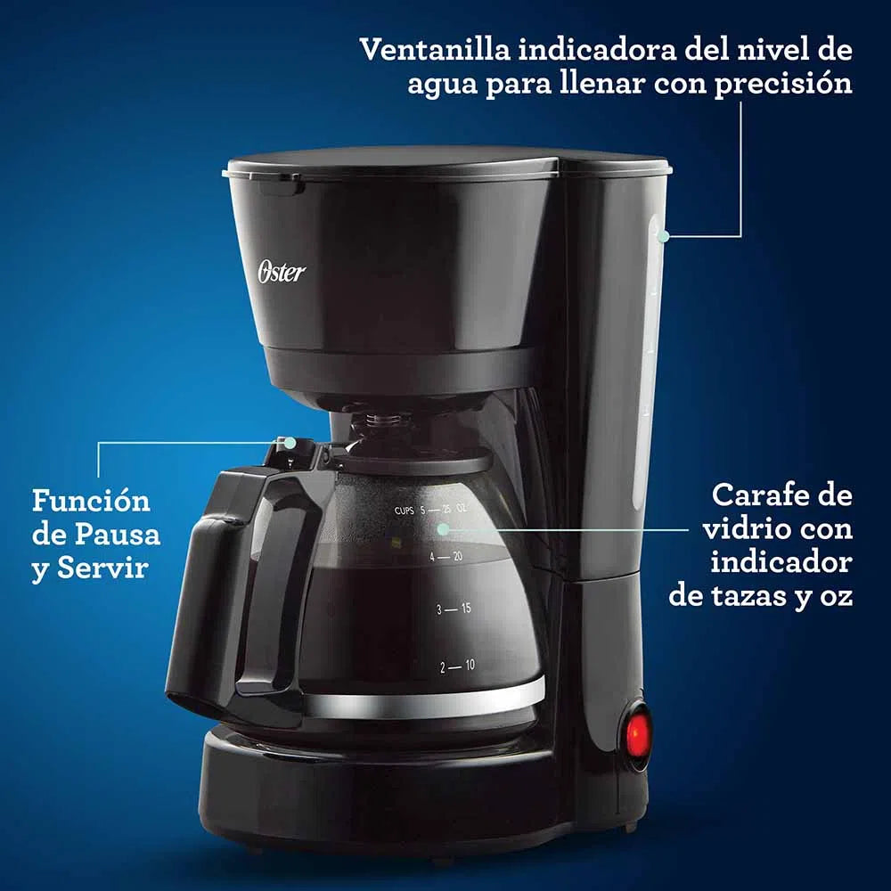 Oster Coffee Maker 5 tazas con Filtro Permanente BVSTDC05
