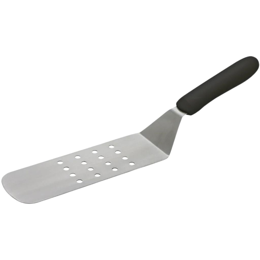 Winco Espátula de Cocina con Hoja Perforada Curva 8-1/4"