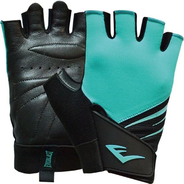 Everlast Guantes para Pesas Super Fit Negro/Celeste EVWG7H802