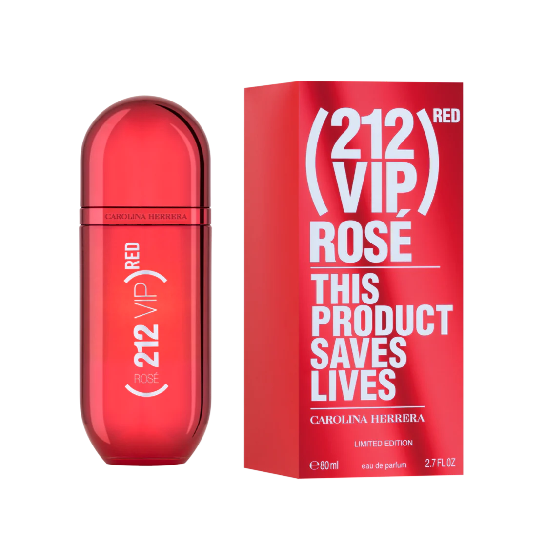Perfume para Mujer Carolina Herrera 212 VIP Rose Red Mujer, 80 ML EDP