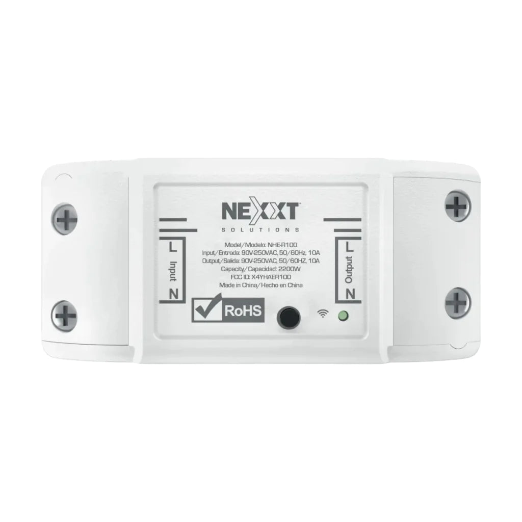 Nexxt Interruptor de Relé Inteligente con Conexión Wi-Fi, NHE-R100