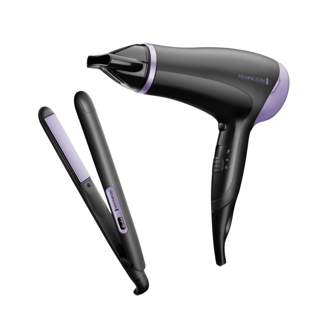 Remington Combo Secadora Essential + Plancha de Cabello, D3016GP-110F