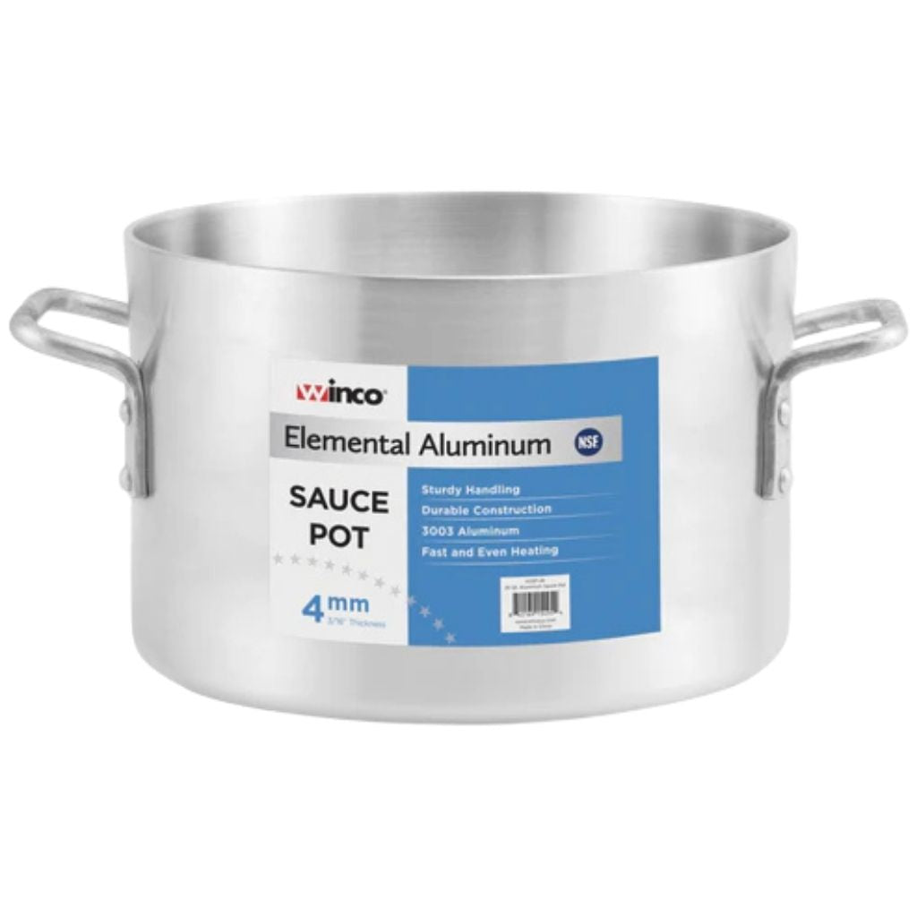 Winco Olla de Aluminio 34 Cuartos para Salsas