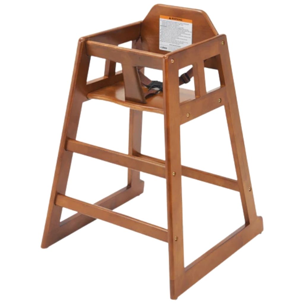Winco Silla para Bebe de Madera de Nogal