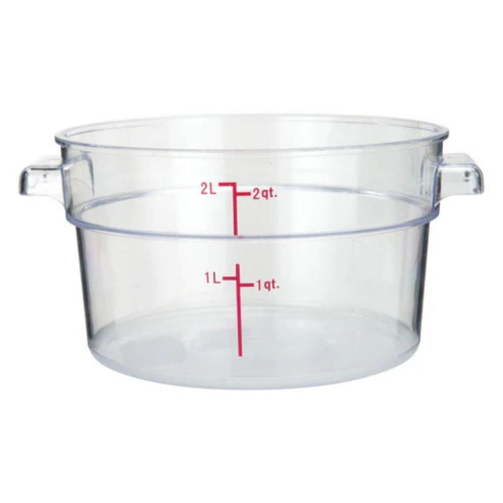 Winco Contenedor Redondo de Policarbonato 2Qt