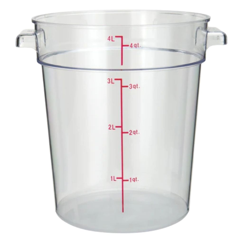 Winco Contenedor Redondo de Policarbonato 4Qt