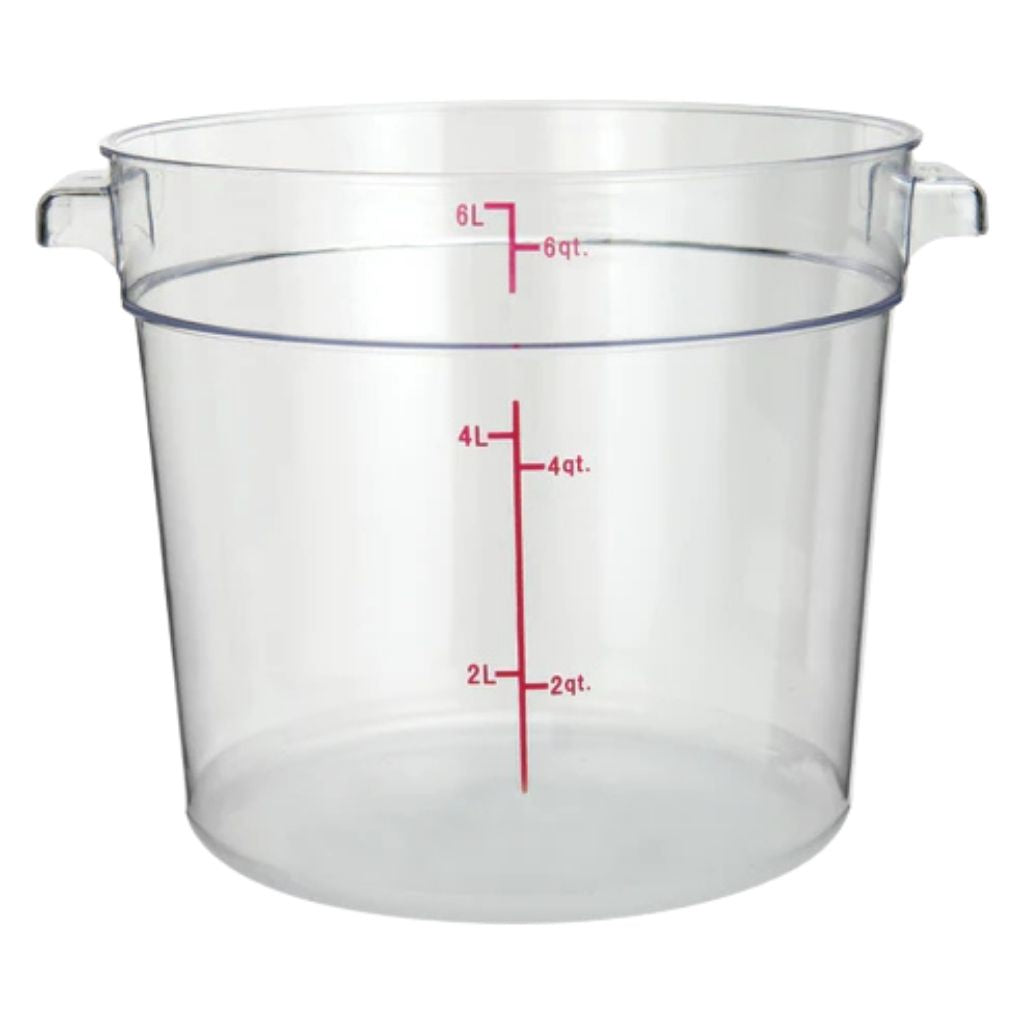 Winco Contenedor Redondo de Policarbonato 6Qt