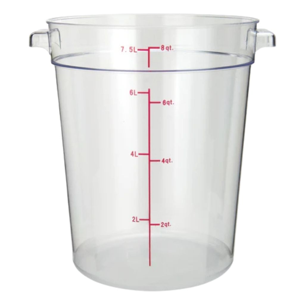 Winco Contenedor Redondo de Policarbonato 8Qt
