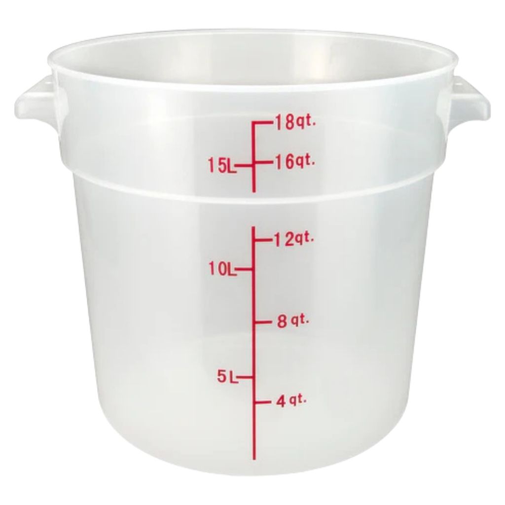 Winco Contenedor redondo de Polipropileno 18Qt