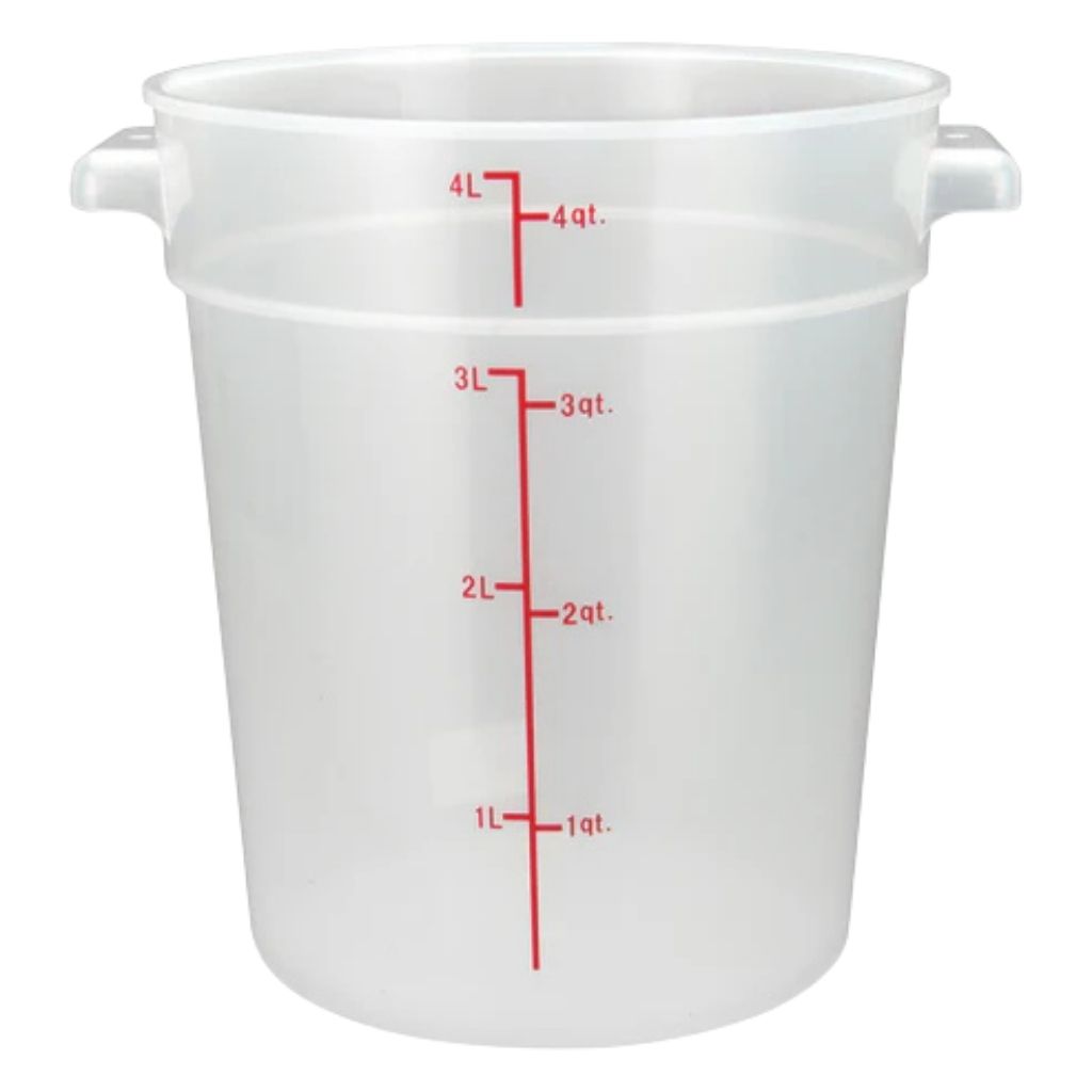 Winco Contenedor Redondo de Polipropileno 4QT