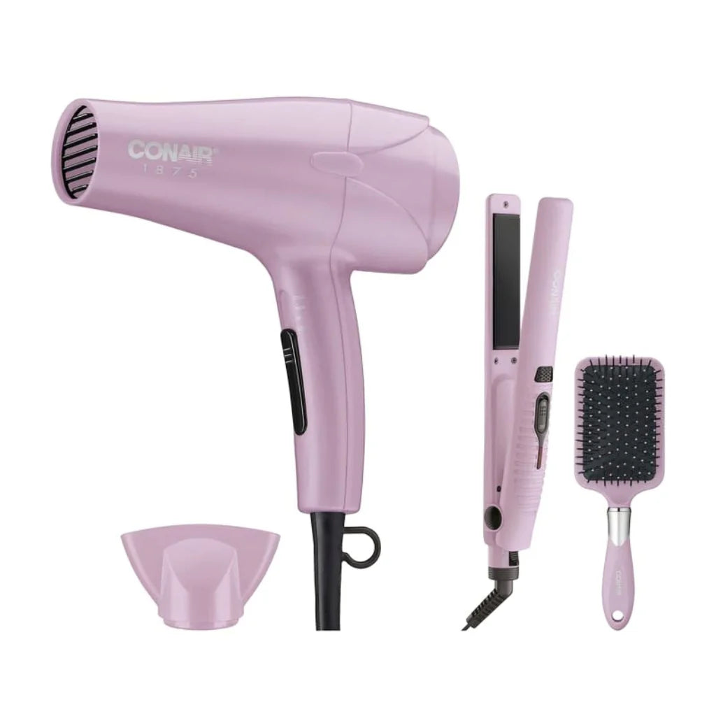 Conair Combo Secadora de Cabello + Plancha Alisadora,CB220PP3LES