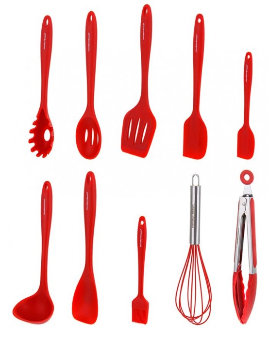 Hamilton Beach Juego Utensilios 10 Piezas Nylon Rojo HGH601