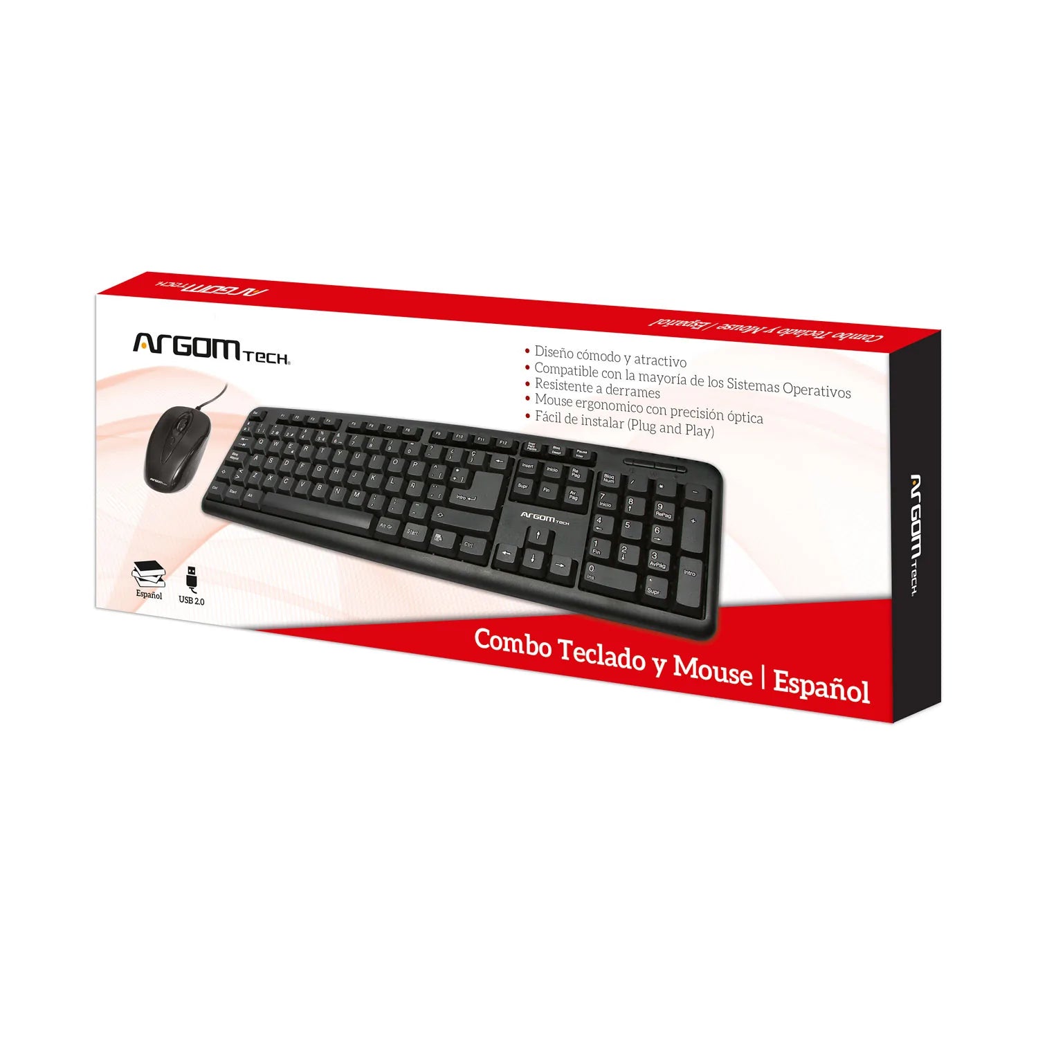 Argom Kit Teclado y Mouse USB en Español
