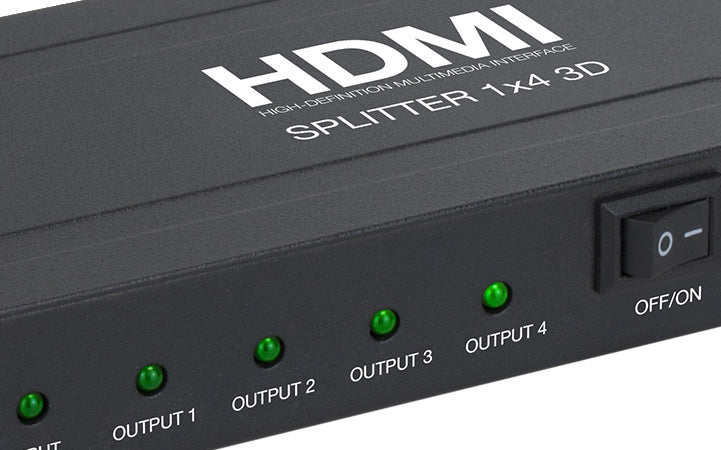 Xtech Splitter HDMI de 1 Entrada, 4 Salidas