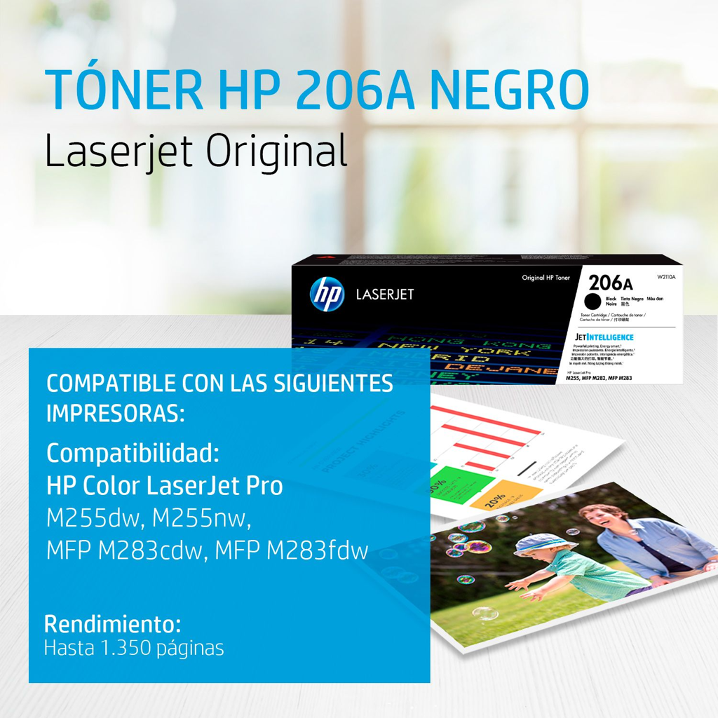 HP Tóner Negro #206A (W2110A)