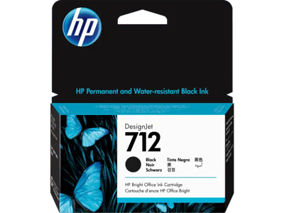 HP Cartucho de Tinta Negro  #712 (3ED70A)