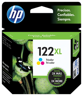 HP Cartucho de Tinta Color #122 XL (CH564HL)