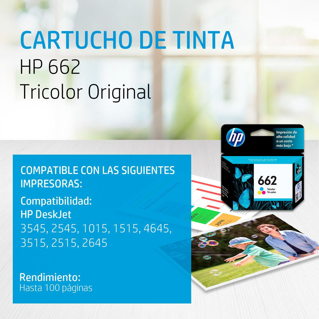 HP Cartucho Tricolor #662 (CZ104Al)