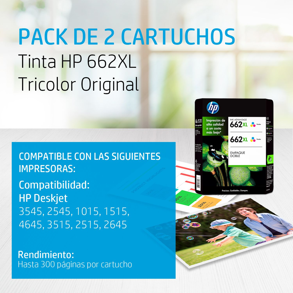HP Cartucho Tricolor #662 XL (CZ106Al)