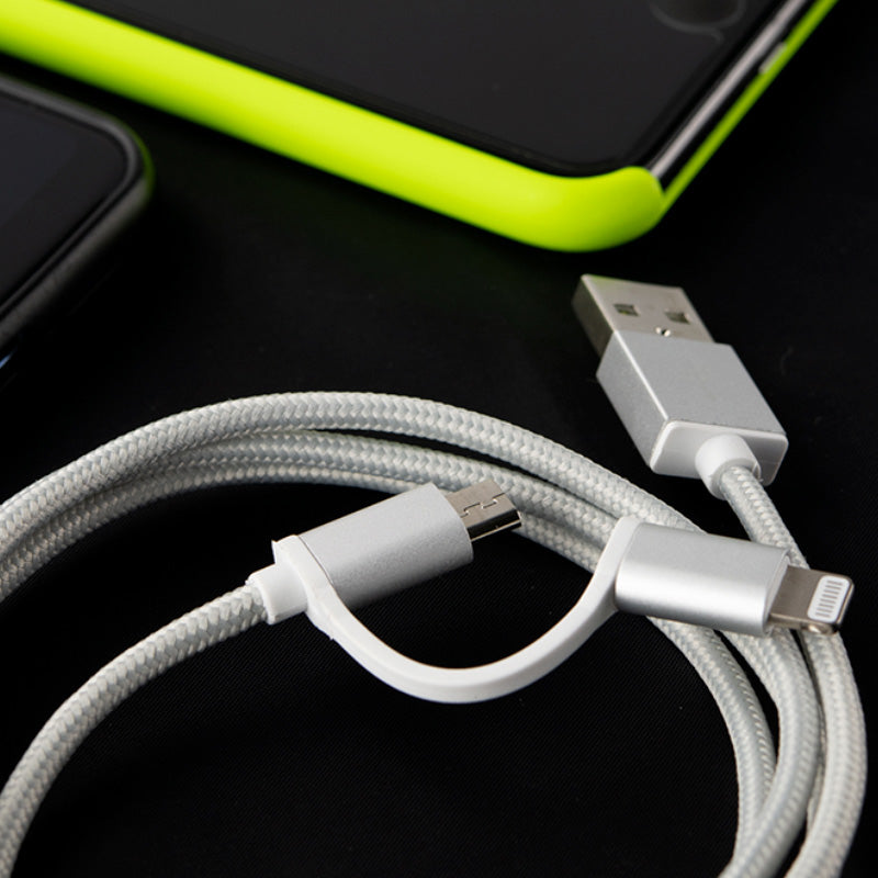 Klip Xtreme Cable 2 en 1 con Conector Lightning y Micro USB