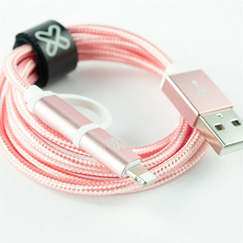 Klip Xtreme Cable 2 en 1 con Conector Lightning y Micro USB