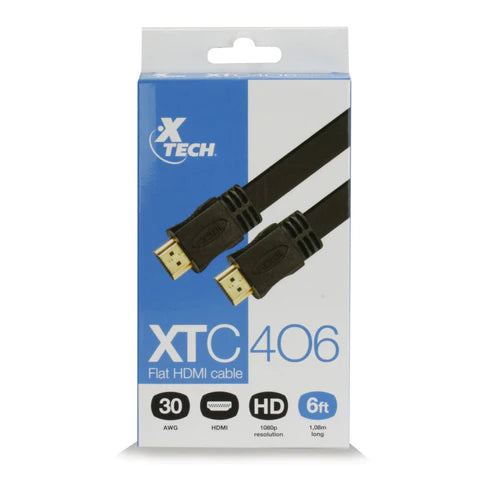 Xtech Cable HDMI Plano de 1.8 Metros, XTC-406